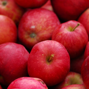cluster of farm fresh red delicious apple fruit